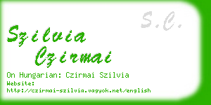 szilvia czirmai business card